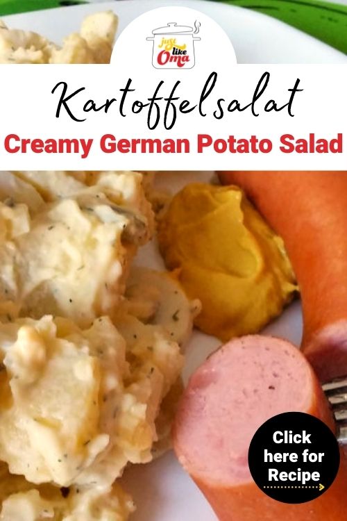 Oma's best German potato salad recipe with dill is traditional in northern Germany. Yes, it's with mayonnaise. In the South, it's without mayo. Both authentic and wunderbar!