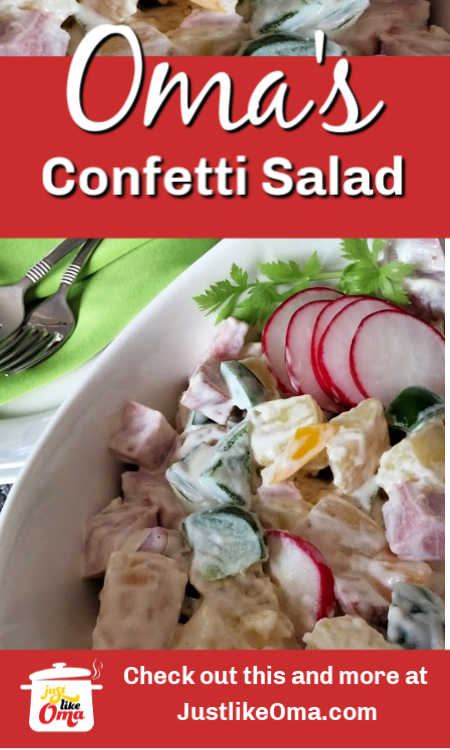 Here's a German Confetti Potato Salad that you'll LOVE! So colorful and refreshing!