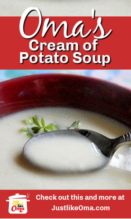 Try Oma's creamy potato soup recipe when looking for something quick and simple to whip up! Such a lecker recipe!