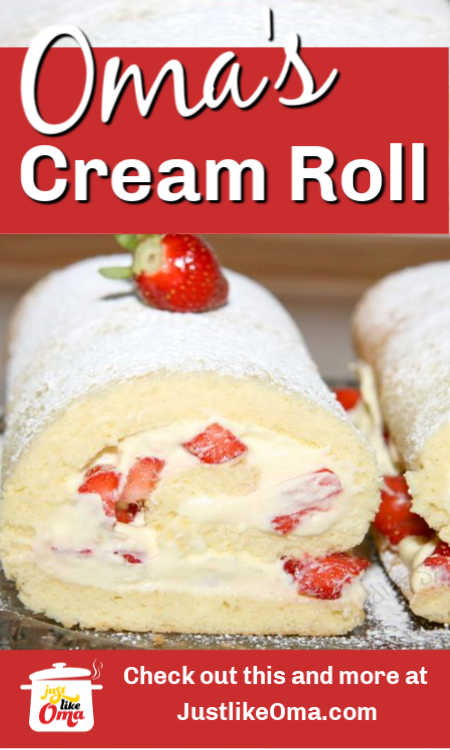 Delicious fruit-filled cream rolls!  Don't be afraid to get crafty with these when you make them, you can fill them with any fruit you desire!