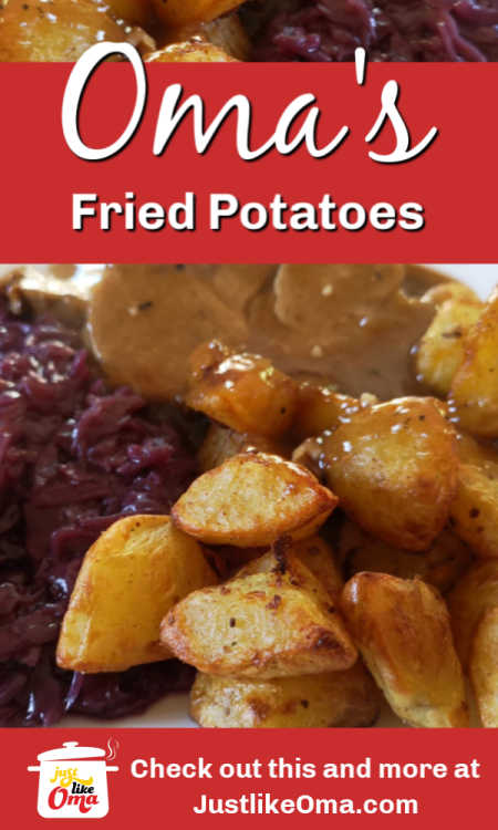 Pan-fried crispy potatoes, just like Oma used to make. Try these, they're a hit!