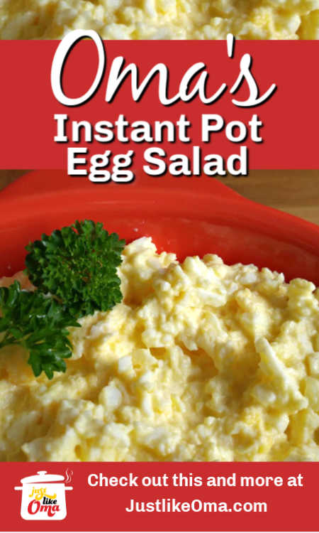 Use your pressure cooker (I have the Instant Pot) and it makes this super easy egg salad without peeling your eggs!