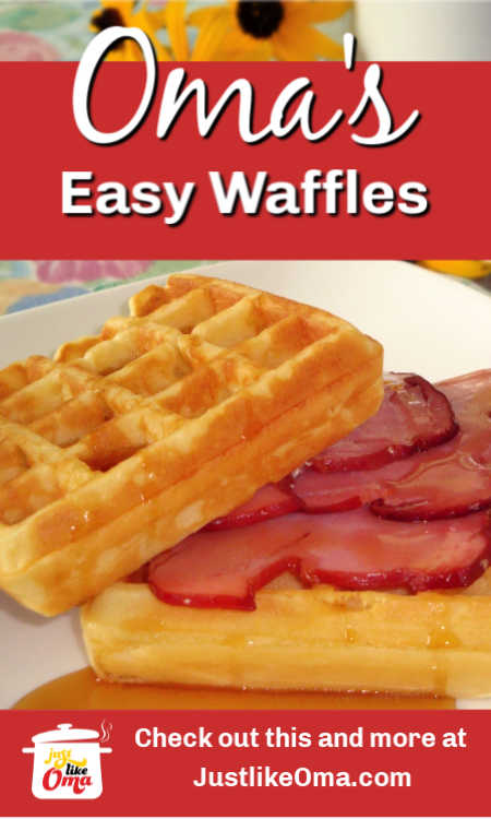 Perfect for your German breakfast buffet: Waffles with ham, just like Oma made...
