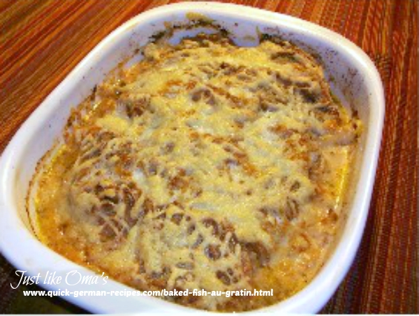 Baked Fish au Gratin -- German-style! Such an easy meal to make just like oma!