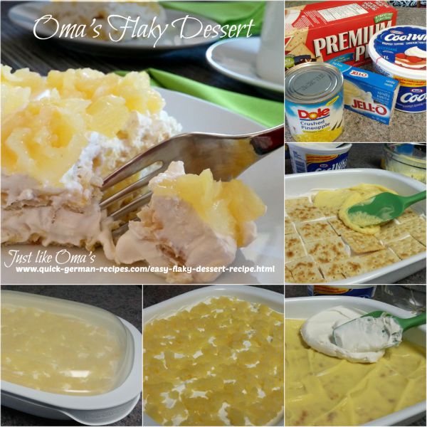 Soda Cracker Dessert step by step, super easy. One of the simplest German foods you will ever make! A refreshing treat for summertime! Soda Cracker Dessert step by step, super easy to make!