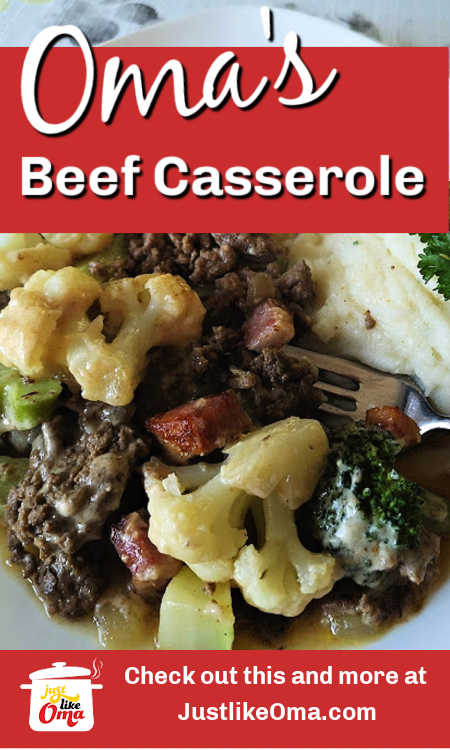 Oma's German Ground Beef Casserole. Yum!