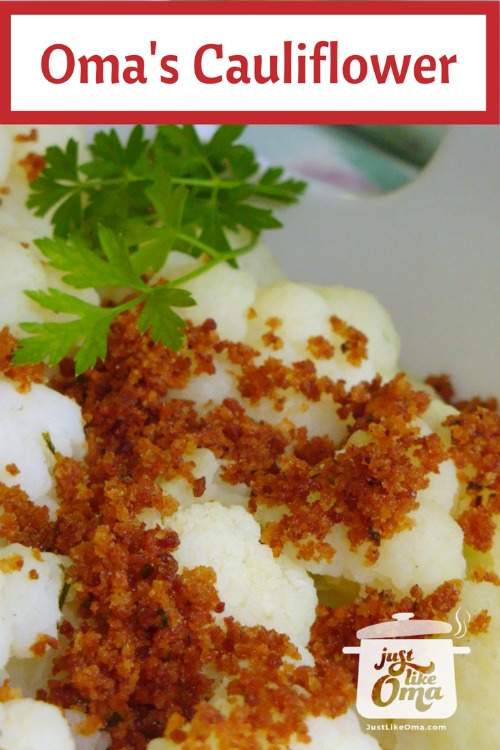 how to cook cauliflower, aka Blumenkohl