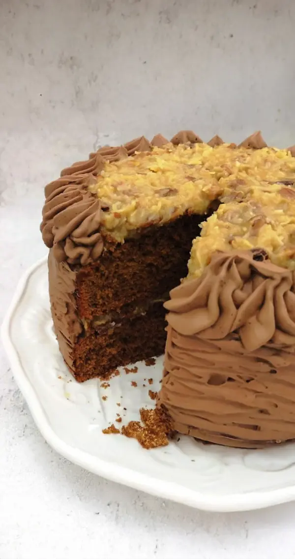 German Chocolate Cake with Coconut Frosting