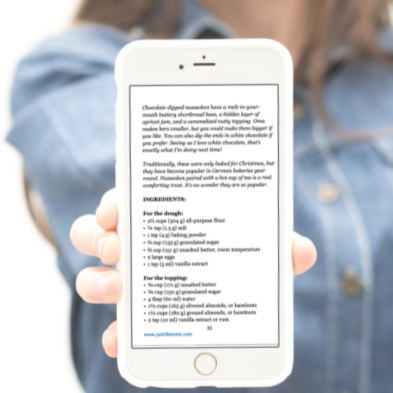 My Oma's Desserts ~ Easy German Recipes eCookbook on phone