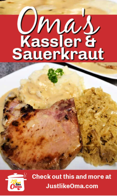 Traditional Kassler Chops served with sauerkraut. So good and so easy to make.