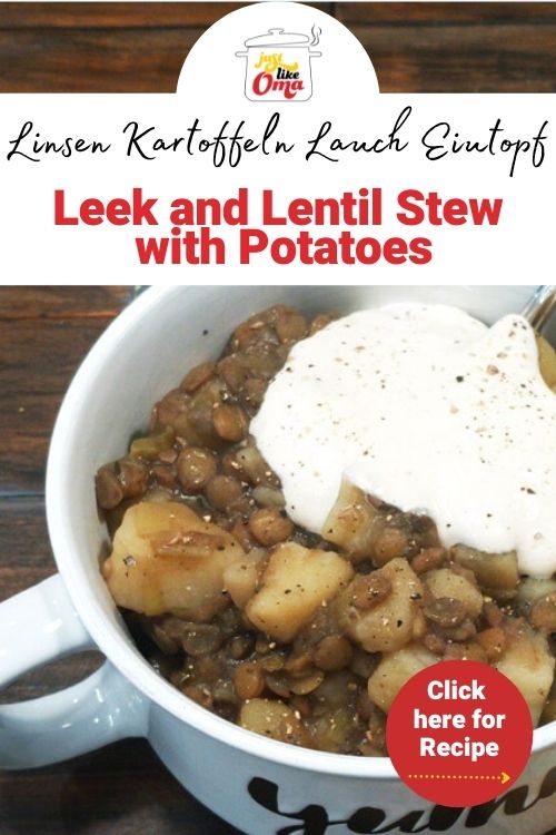This vegan German-style Leek and Lentil Stew with Potatoes is my new favorite recipe. It's quick and easy to prepare, it's filling, and it's delicious.