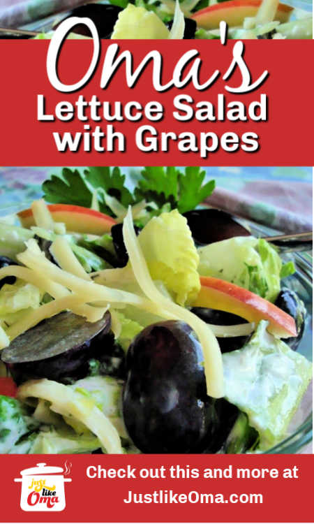 Lettuce salad with grapes!