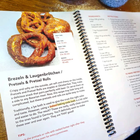 Oktoberfest cookbook spiral open recipe