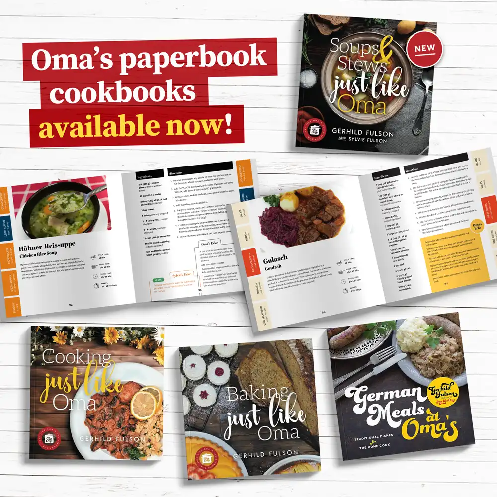 Oma's Paperback Cookbooks