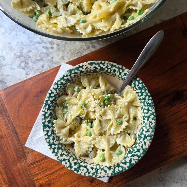 Showing off the finished product in a serving bowl.