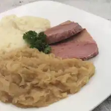 Peameal Bacon Roast & Sauerkraut (tastes like Kasseler)