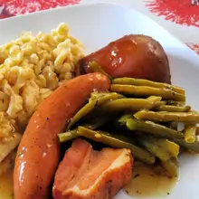 Pear, Beans, Bacon & Sausage (Birnen, Bohnen, und Speck)