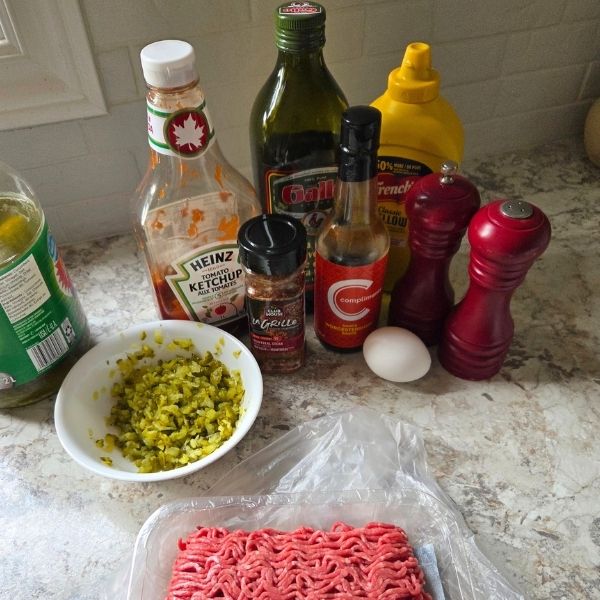 Pickle Burger Ingredients