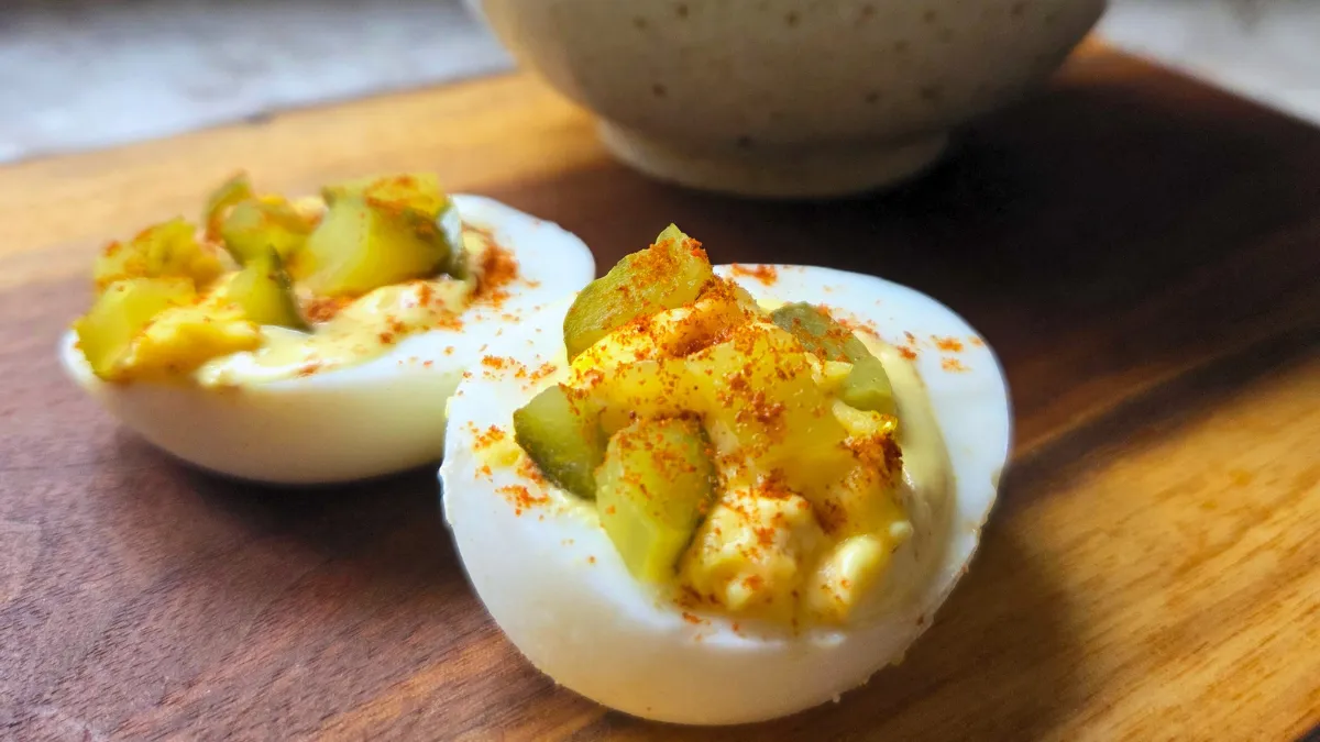 Pickle Deviled Eggs Recipe