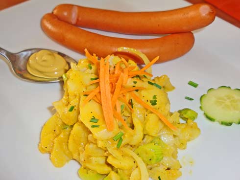 potato salad and wieners