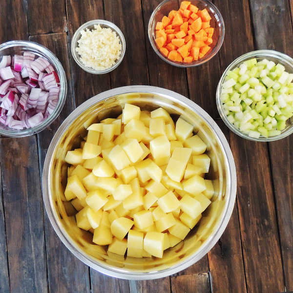 Prepare all the vegetables before you start