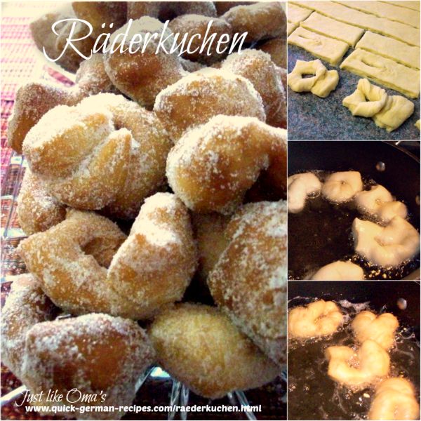 Mutti's Räderkuchen Rezept German DeepFried Pastries.