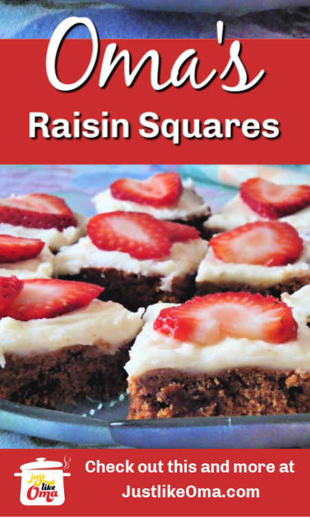 These raisin squares are like little fruitcakes ... so good!