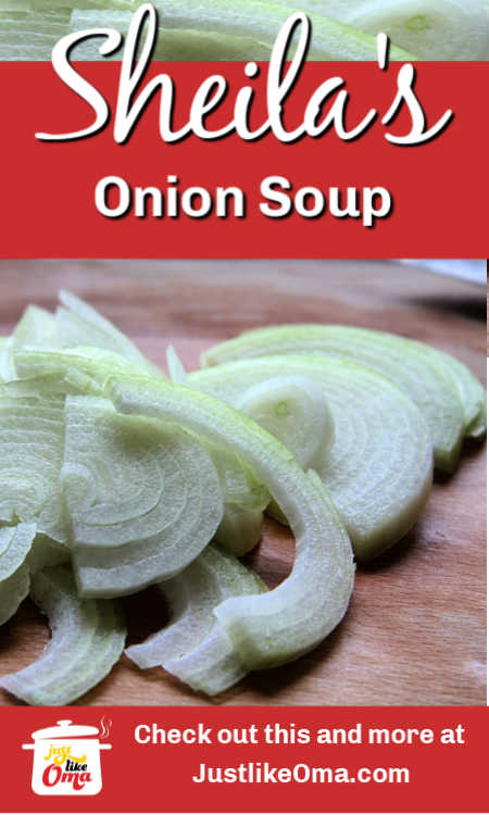 Onion soup sent in by one of our fans! Cozy up with a nice hot bowl of this deliciousness!