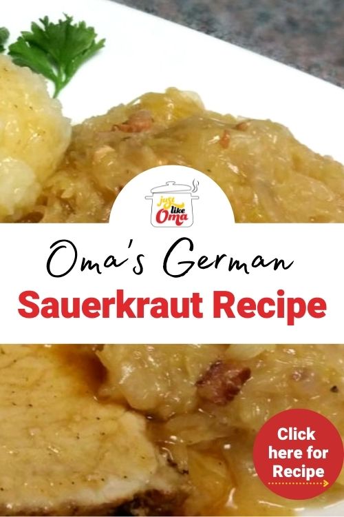 Delicious German Sauerkraut goes great with potato dumplings! Do it the German way!