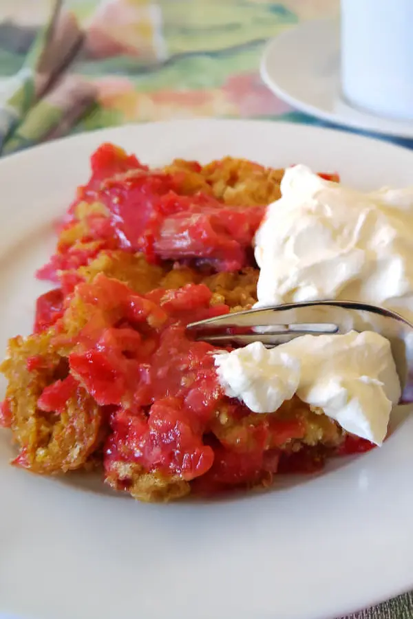 Rhubarb Dump Cake