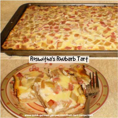 Easy Rhubarb Fruit Tart ... German-style. Easy Rhubarb Fruit Tart ... German-style.