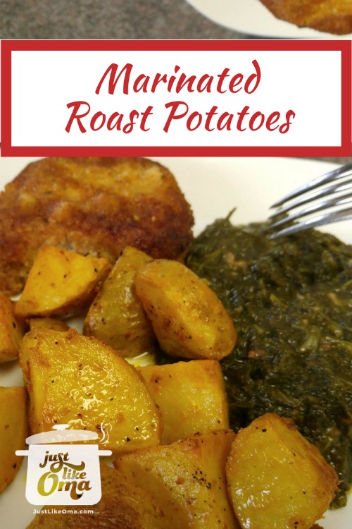 Heidi's delicious marinated roast potatoes!