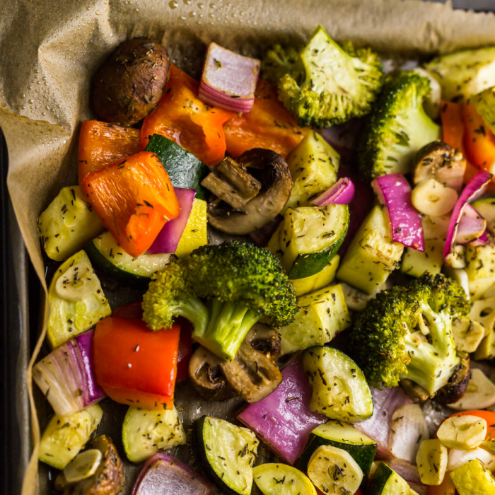 mixture of roasted veggies