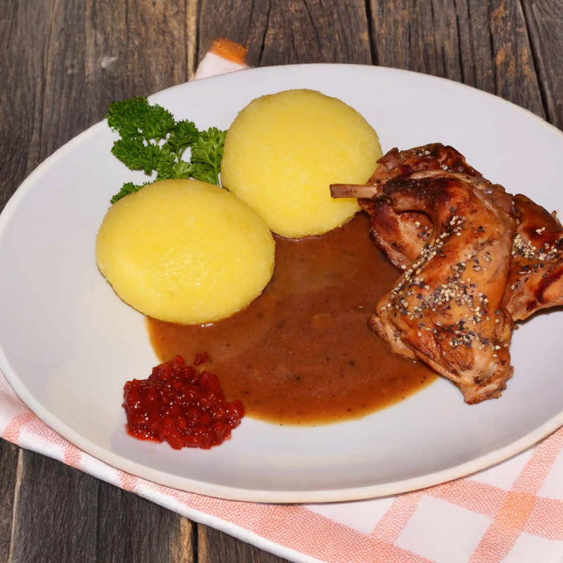 Schlesiche Potato Dumplings made with Cooked and Raw Potatoes