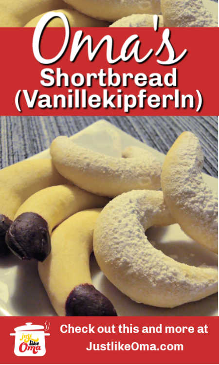 Shortbread Cookie recipe, the German Vanillekipferln ... made with hazelnuts
