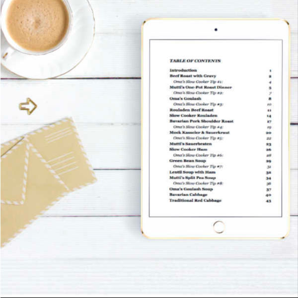 Oma's Favorite German Slow Cooker Recipes eCookbook.