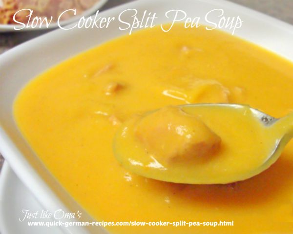 Slow Cooker Split Pea Soup made Just like Oma