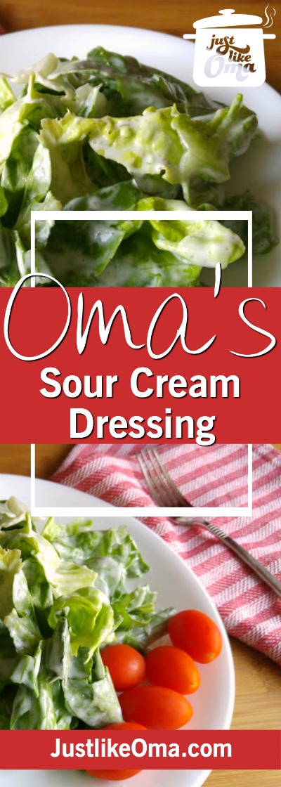 German Sour Cream Salad Dressing – Oma&amp;#39;s Sauerrahm-Dressing Rezept.