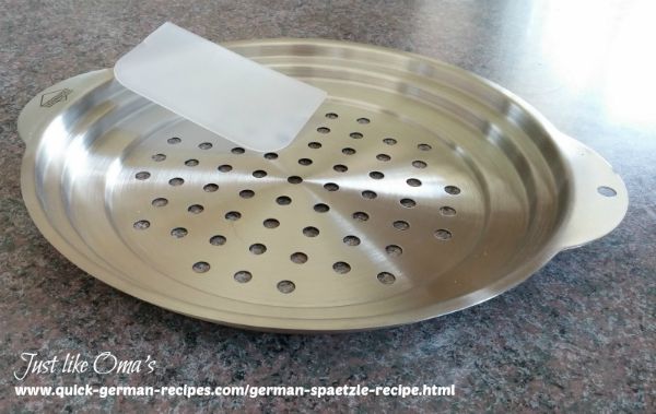 Spätzle Press perfect for making spaetzle!