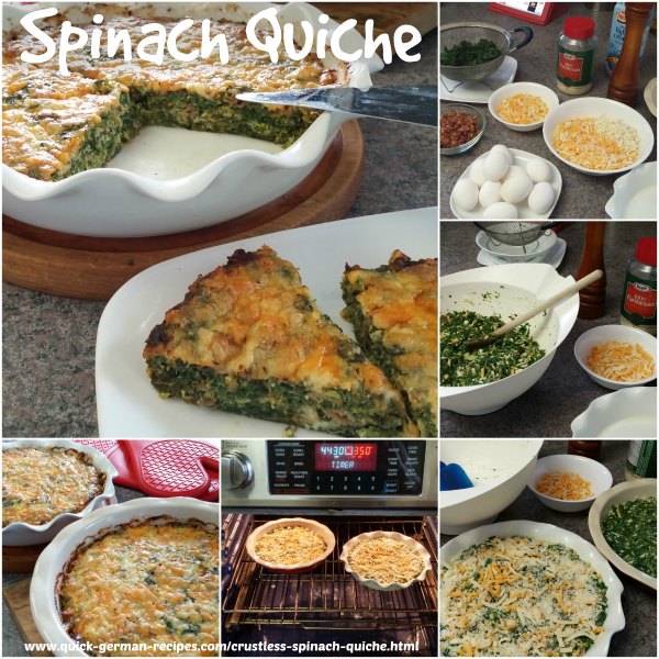 Oma's crustless spinach quiche is such an easy dish to prepare and pop in the oven Oma's crustless spinach quiche is such an easy dish to prepare and pop in the oven