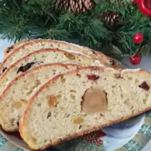 Stollen with Marzipan (Marzipan-Quarkstollen)