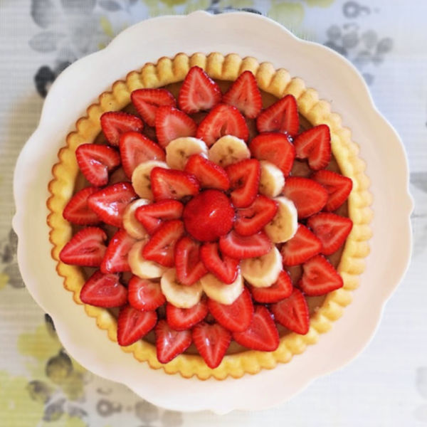 Omas Obstkuchen German Fruit Flan Recipe (Obsttorte Rezept).