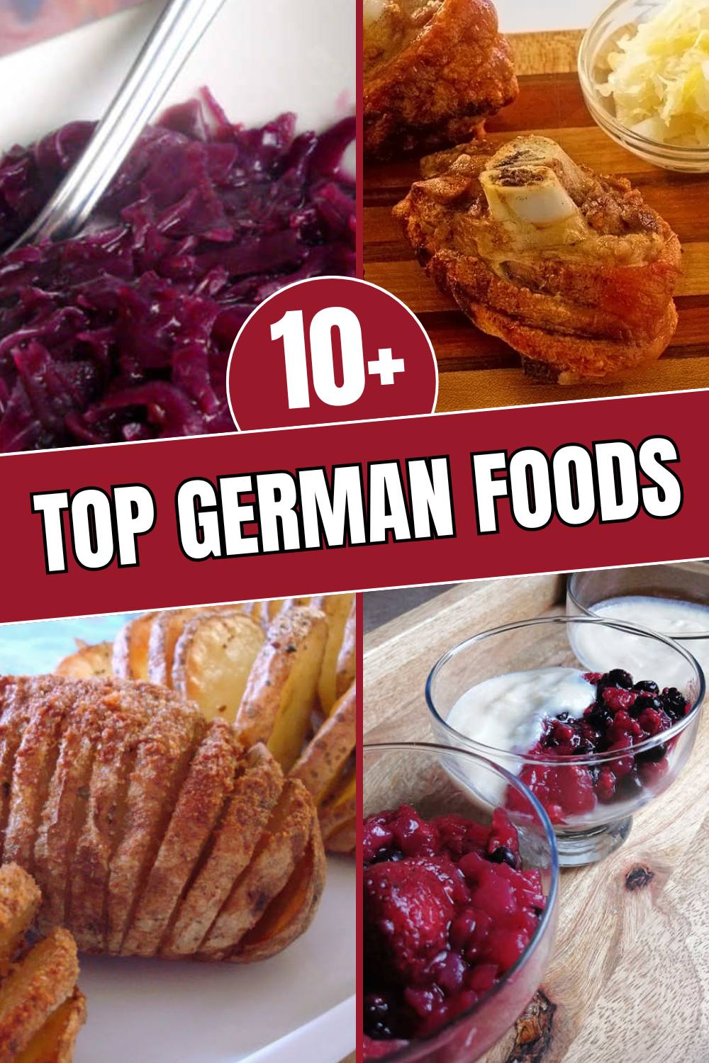 Top German foods Pinterest PIN with red banner