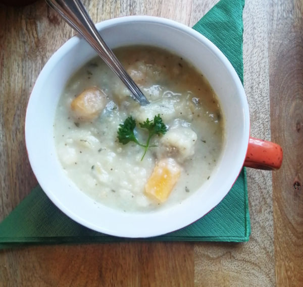 Vicki's version of this lecker turnip soup. Doesn't that look amazing!
