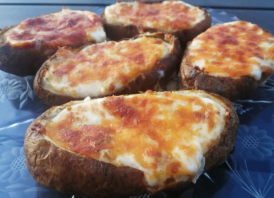 Try these air fried twice-baked potatoes to really impress your dinner guests.