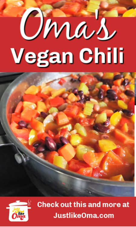 Delicious! Chili! Vegan! Yummy! Even your nonvegan friends will like this.