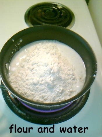 Flour water mixture flour water mixture