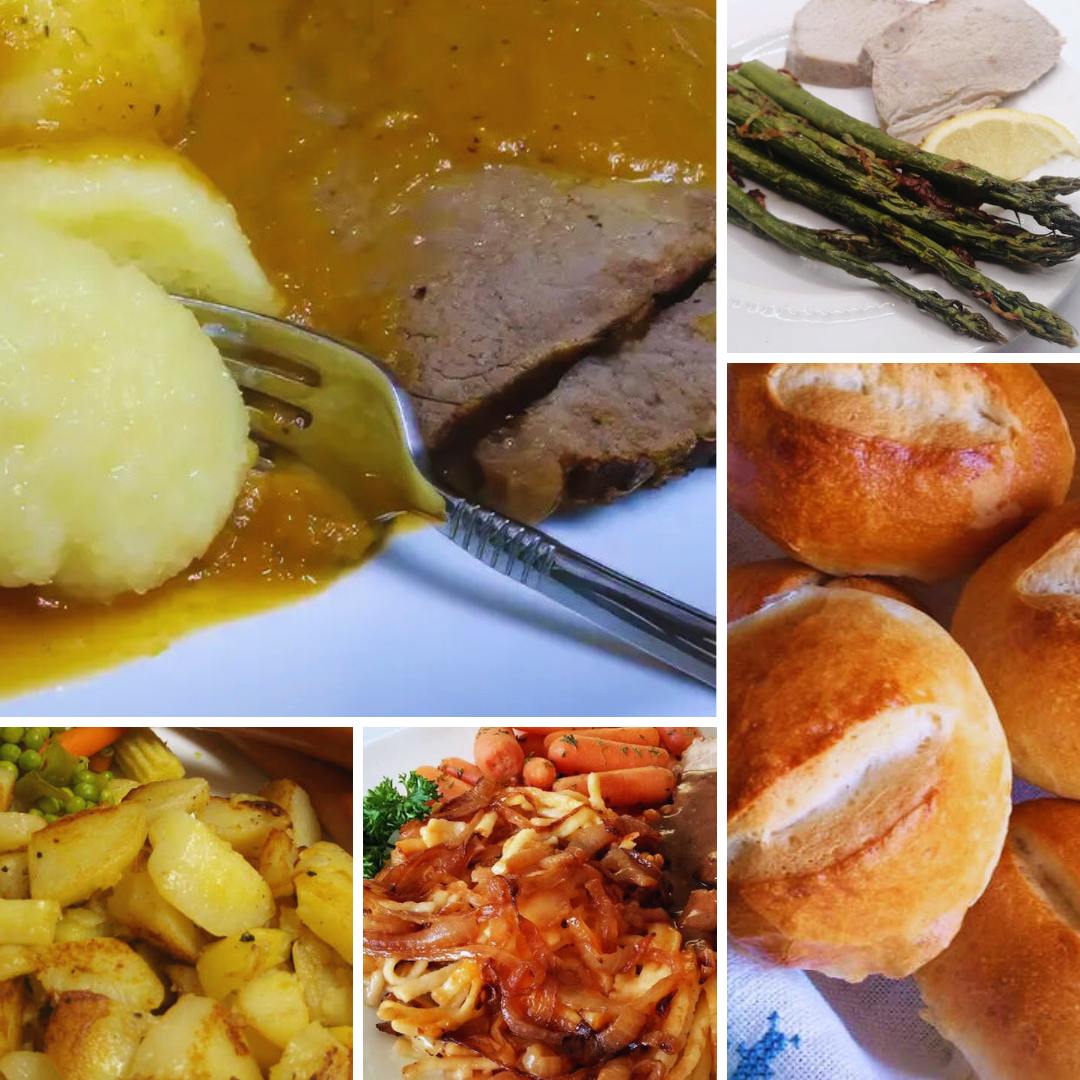 If you're looking for authentic German recipes to serve with pot roast, then you've come to the right place. Keep scrolling to find dumplings, traditional veg, and more! What To Serve With Pot Roast Collage