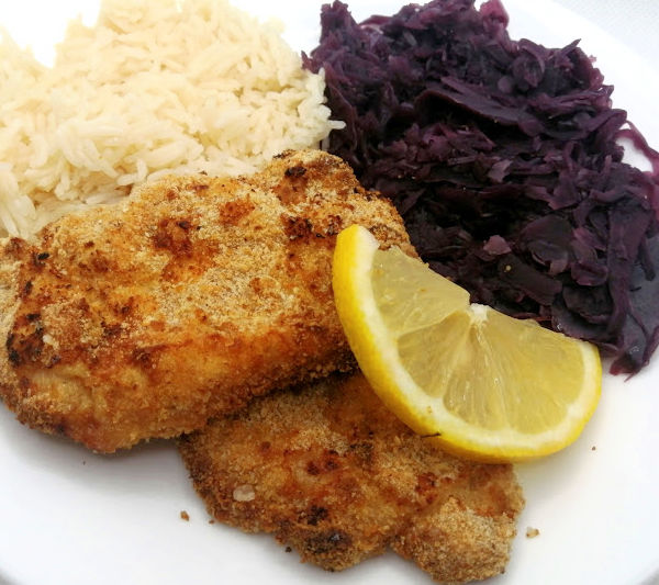 	
Air Fryer Pork Schnitzel ~ Luftfritteuse Schweineschnitzel