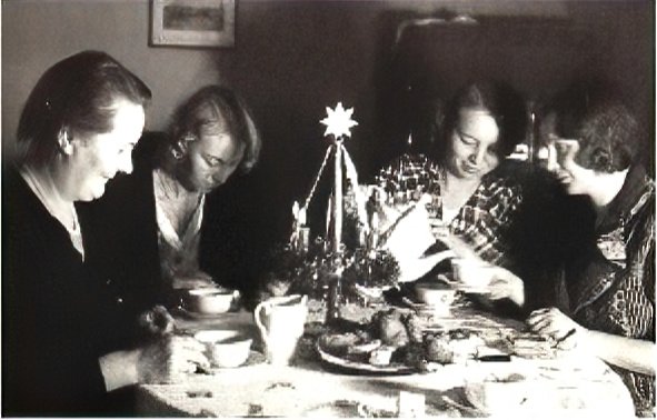 Old-fashioned German Christmas Celebration. ❤️Click on https://www.quick-german-recipes.com/celebrating-christmas-in-germany.html to get recipes and more!
